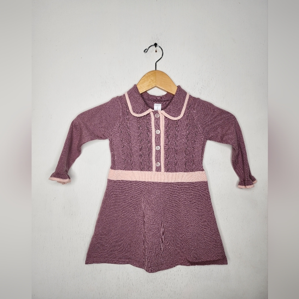 Modern Moments By Gerber Toddler Girl Collar Sweater Dress, Size 2T - Picture 9 of 11